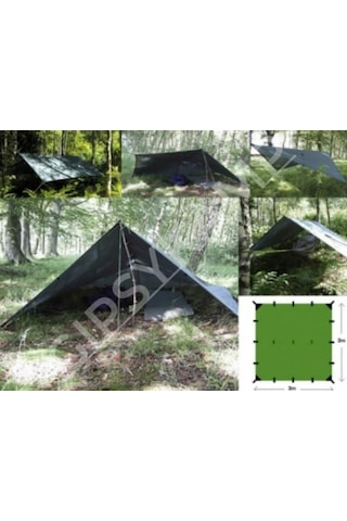 Gipsy Kamp 4 Mevsim Tarp 3x3M Yeşil