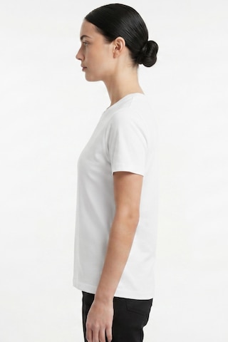 Goffra Kadın Vision Bisiklet Yaka Premium Kalite Yoğun Dokulu Pamuklu T-shirt Beyaz W101-r0220-01