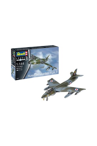 03833 Hawker Hunter Fga.9 1:144 Ölçekli Yapısız/boyasız Plastik Model Kiti 000 Açık Krem