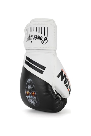 Titan Sport Siyah Beyaz Kurukafa Desenli Boks Eldiveni 2'li Set Çok Renkli