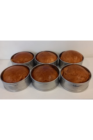 Renuzu Ponçik Ekmek & Hamburger Ekmek Kalıbı 6 Lı Genişlik 8,5cm Derinlik 3,5cm Paslanmaz Krom 304 Metal
