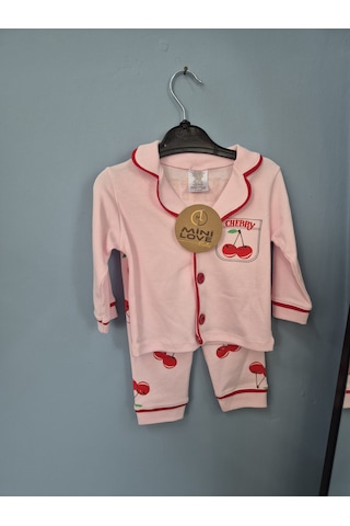 Güneş Kids Kız Bebek Pijama Takımı Açık Pembe