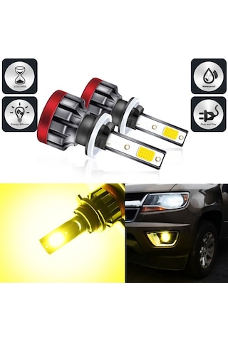 Ebitda 2 Adet 880/881 Sarı Led Sis Farı Ampulü - 3000k, 3000 Lümen, 30w, Ip68 Su Geçirmez