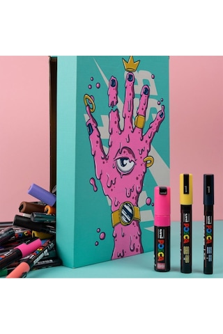 Posca Marker Kalem Pc-3m 0.9-1.3mm 8'li Ana Renk Set