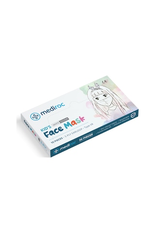 Mediroc (Kız-Erkek) Melt Blown Koruyucu Çocuk Maskesi 10Lu Beyaz Mediroc (Kız-Erkek) Melt Blown Koruyucu Çocuk Maskesi 10Lu Beyaz