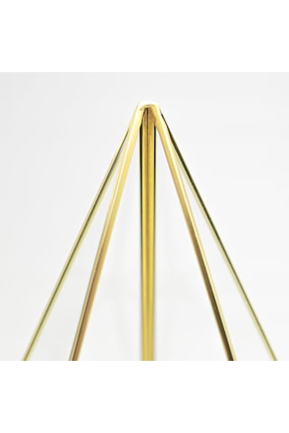 27x21x21cm Pirinç Gold Geometrik Teraryum Cam Fanus Takı Aksesuar Çikolata Kutusu