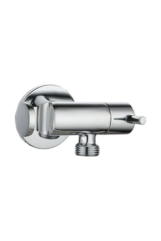 Spiralli Taharetmatik Pirinç Taharet El Duşu Askılı Ara Musluk Set 100 Krom