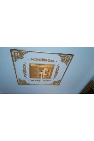 60x60 Kare Altın Renk Saray Tavan Göbek