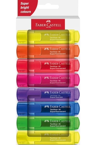 Faber-castell 254648 - Fosforlu Kalem Seti 46, 8'li Kutu, Neon Re Diğer