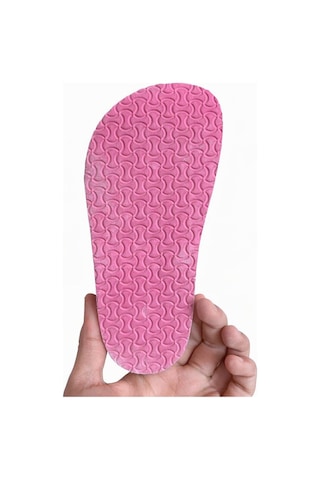 Ponchiq Kız Çocuk Pembe Baskılı Yazlık Sandalet 26-35 Pembe - Bej