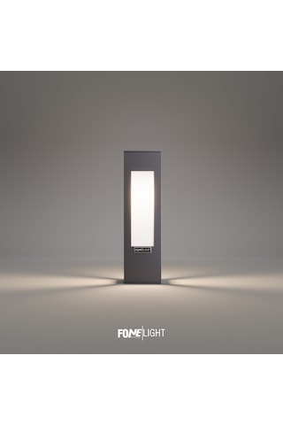 Luxera Alüminyum Pleksili Bahçe Aydınlatma Bollard Antrasit 35 Cm Antrasit
