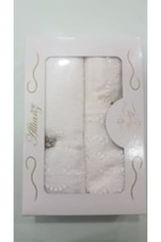 Secret Home Oya Nişan Bohça Havlu Seti Ekru Kutulu