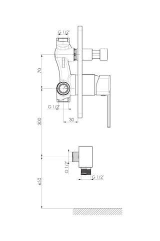 GPD Ankastre Kabin Duş Seti Pedra Krom