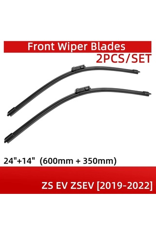 Gajeena Mg Zs Ev/rx3/rx8 2019-2022 Ön Silecek Seti 24"+14" Kauçuk, Dayanıklı, Halka Ve Sessiz Temizlik, Tüm Hava Koşullarında Uygun