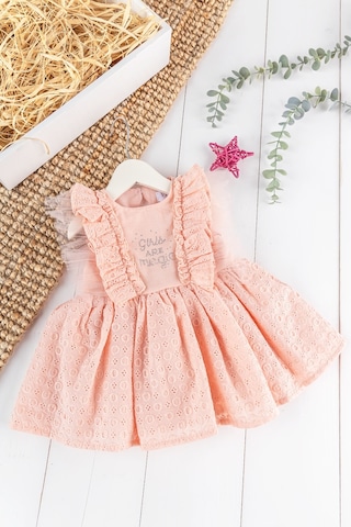 Babymod Fırfırlı Tüllü Sırt Dekolteli Yazlık Kız Bebek Elbise 001