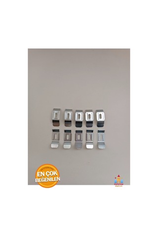Stor Zebra Perde Metal Ayak Tavana Duvara Montaj Aparatı Dar Kasa 3.5 Cm Metal Portray 10 Adet Gri