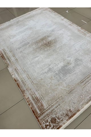 Merinos Halı Therapy 79820 020 Serisi Akrilik Salon Oturma Yatak Odası Halısı Krem - Kiremit