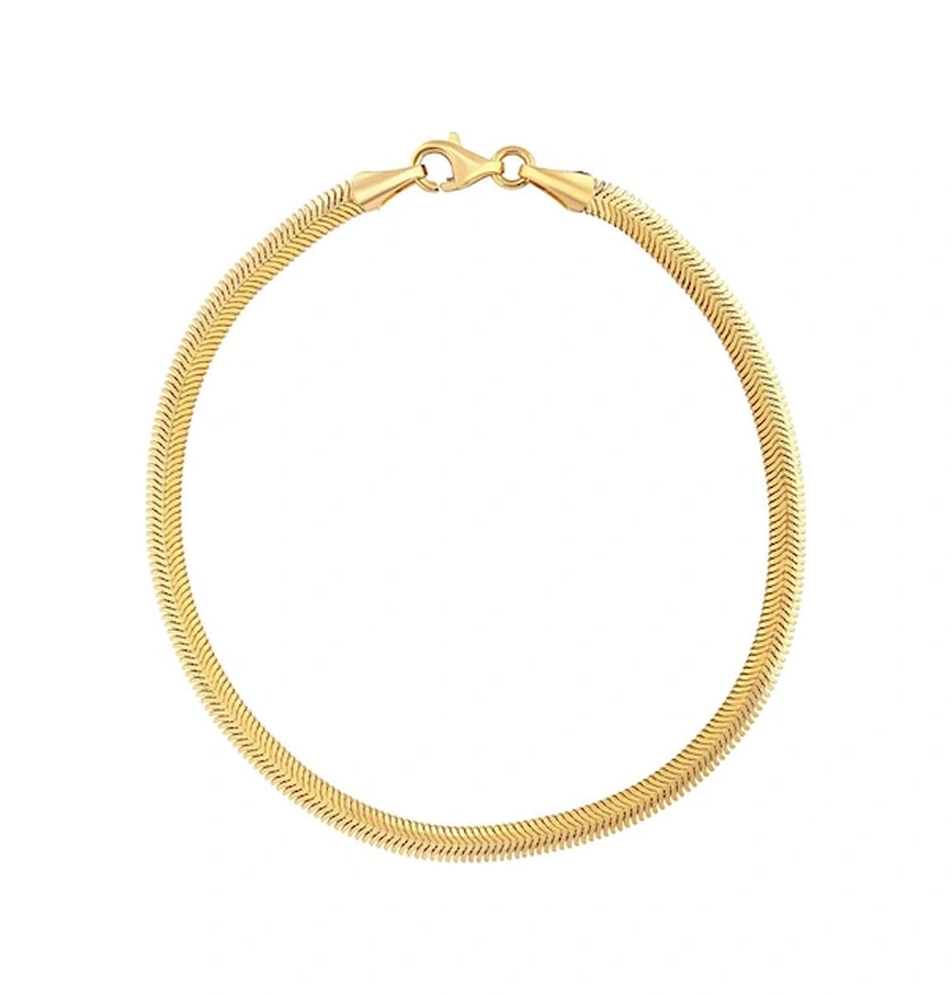 Agakulche İtalyan Ezme Balık Sırtı 2,5 Mm Altın Bileklik Renkli