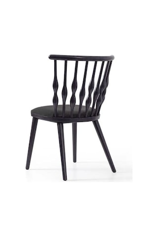 Natura Retro Ahşap Sandalye Siyah - Siyah