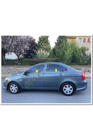 Markadan Hyundai Accent Era Krom Cam Çıtası 4 Parça Paslanmaz Çel