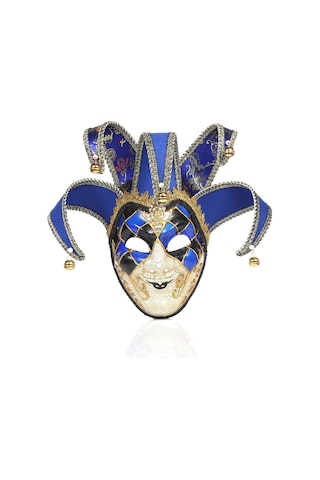 Cadılar Bayramı Partisi Karnaval Maskesi, İtalya Venedik Maskeli Balo Noel Cosplay Maskesi Mavi