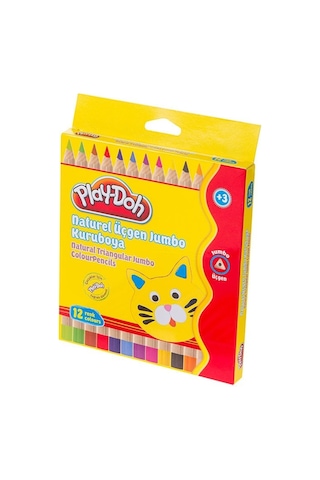Play-Doh Kuru Boya Naturel Jumbo 12 Renk Play-ku009