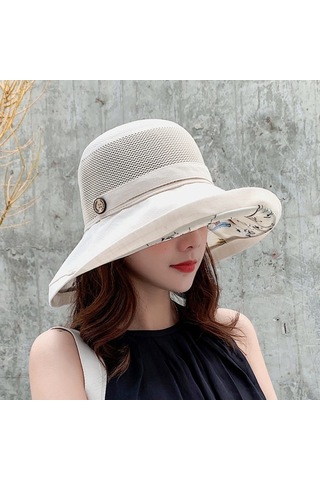 Şık Ve Zarif Bayanlar İçin Yazlık Güneşlik Kova Modeli Şapka Kırmızı