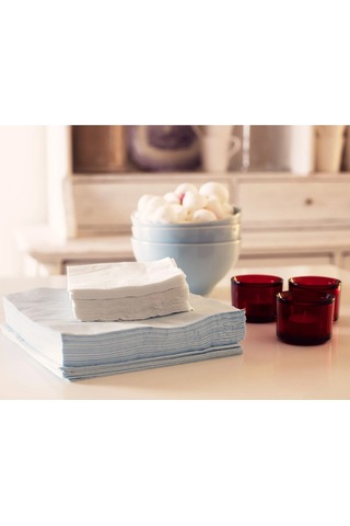 Ikea Fantastısk Peçete Beyaz 50'li 24 x 24 CM