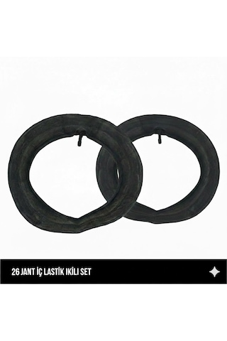 26 Jant İç Lastik 2'li Set - 26x1.75 / 2.125 Uyumlu - Oto Kalın Sibop 2 Adet Bisiklet İç Lastiği