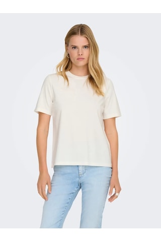 Only Onlsophıa S/s Embroidery Kadın T-shirt 15368560 Ekru