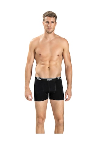Jiber Erkek 6'lı Pamuklu Likralı Boxer 0156 Siyah