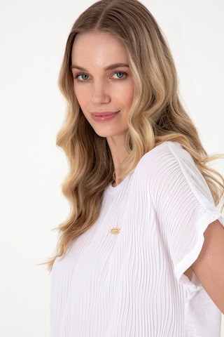 U.S. Polo Assn. Kadın Beyaz Bisiklet Yaka Tişört 50300776-VR013