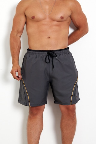 Enrico Ferry Erkek Orta Gri Büyük Beden Deniz Şortu Edy2518b-og Gri