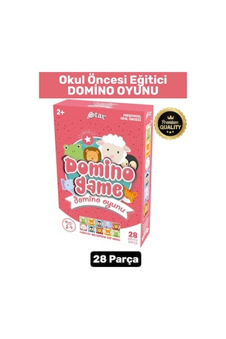 Preschool Eğitici Öğretici Zeka Görsel Algı Geliştirici Okul Öncesi 28 Parça Eğlenceli-domino Oyunu