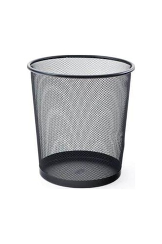 Ofis Tipi Çöp Kovası Büro Çöp Kutusu File Metal Hafif Çöp Kovası 12 Litre Lvstory Siyah