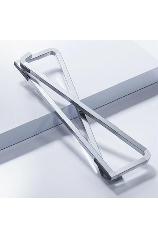 Dizüstü Bilgisayar Stand Dizüstü Bilgisayar Masası Katılabilir Alüminyum Dizüstü Tutucu Depolama/seyahat Dizüstü Tutucu Gümüş