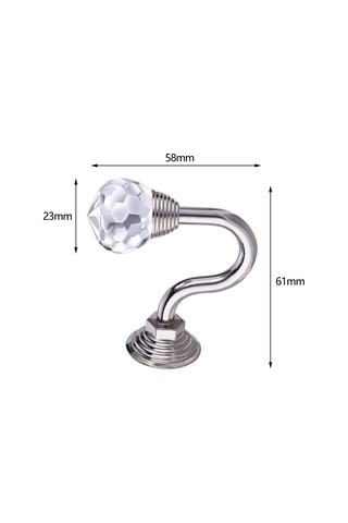 Adet Kristal Klasik Kanca Bağlama Taban Metal Püskül Perde Aksesuarları Askı Dekorasyonu Gümüş Üzerine Monte Edilmiştir Çok Renkli