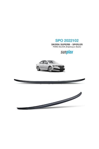 Skoda Super B Spoiler Bagaj Üstü Sunplex Piano Black Bagaj Çıtası