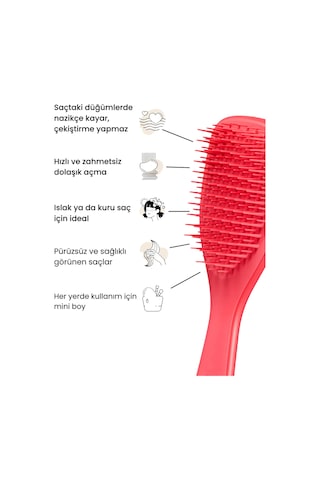 Tangle Teezer The Ultimate Wet Detangler Mini Pink Punch Saç Fırçası