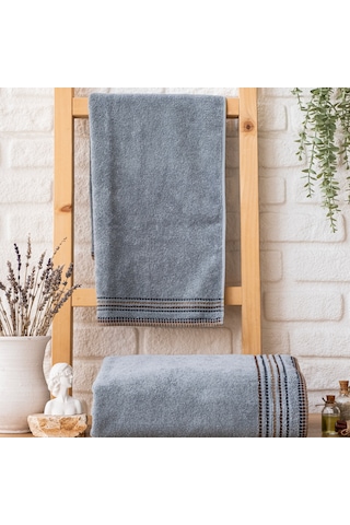 Schafer Home Rosy Armürlü Havlu 70x140 Cm 1 Parça-indigo Indigo