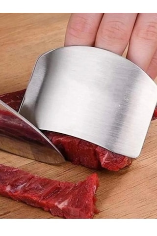 Parmak Koruyucu Güvenli Dilimleme Aparatı 1 Adet Sebze Ve Meyve Doğrama Aparatı Metal