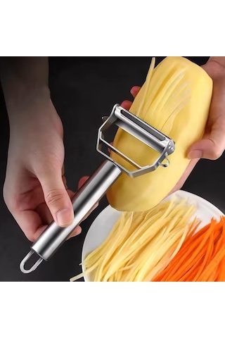 Mallart 3'ü 1 Arada Paslanmaz Çelik Sebze Soyacağı Julienne, Düz Ve Şerit Soyma Fonksiyonlu, Ergonomik Mutfa Diğer