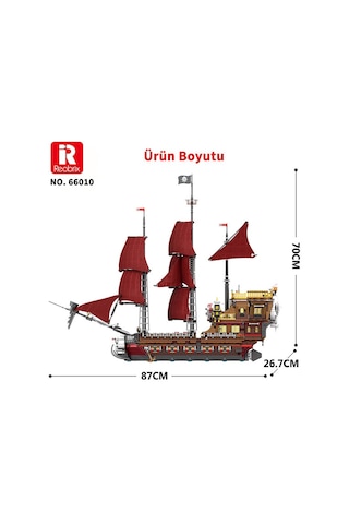 Reobrix 66010 Korsan Gemisi Yaratıcı Yapı Blok Seti Building Blocks Pirate Revenge - The Pirates - 2776 Parça