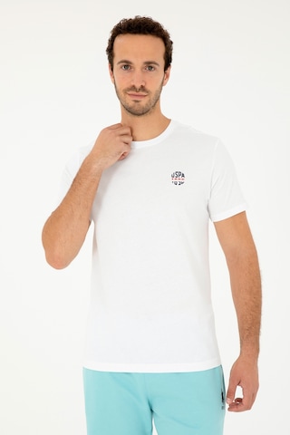 U.S. Polo Assn. Erkek Regular Fit Bisiklet Yaka Beyaz Tişört 50294329-VR013