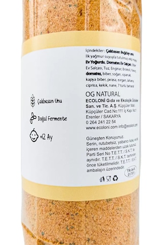 OG natural Yağmur Suyundan Sebzeli Tarhana 800 G +12 Ay