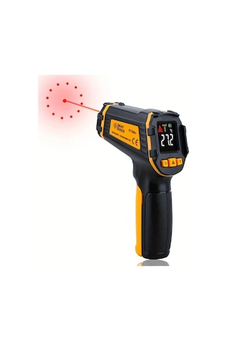 Honeybeeshop Kıyaslamasız Kızılötesi Termometre Lazer Sıcaklık Ölçer Renkli Lcd Ekran -50c 390c -58f 734f