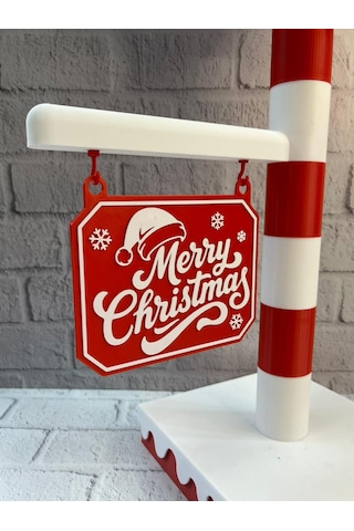 Yılbaşı Tabelalı Dekoratif Lamba Merry Christmas Işıklı Tasarım