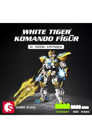 White Tiger Komando Figür Yapı Bloğu Seti