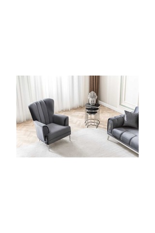 Usta Mekan Lotus Gümüş Sonata Lak Panel Zigon Sehpa Siyah