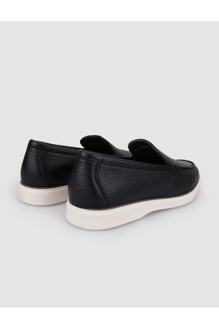 Cabani Villare Hakiki Deri Siyah-beyaz Erkek Loafer 121354-7205